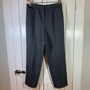 Talbots Womens Gray Wool Dress‎ Pants 8 Stretch Italy Career Office Academia